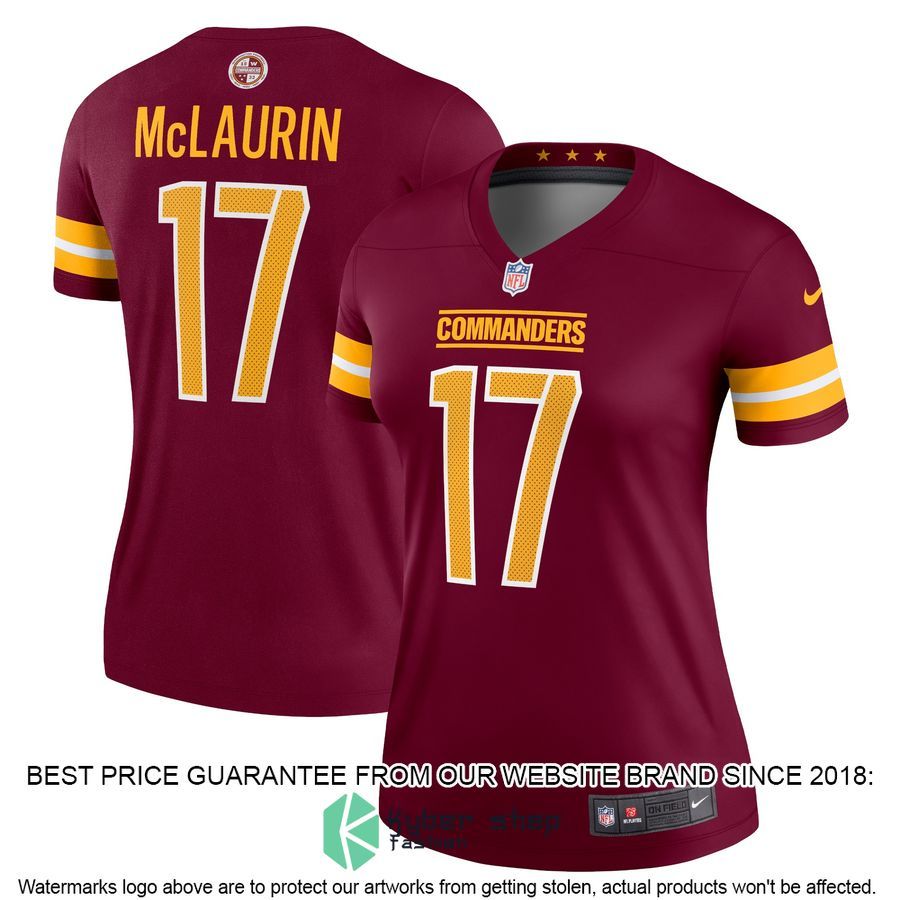 Terry McLaurin Washington Commanders Women's Legend Burgundy Football Jersey 4 Terry McLaurin Washington Commanders Women's Legend Burgundy Football Jersey word2