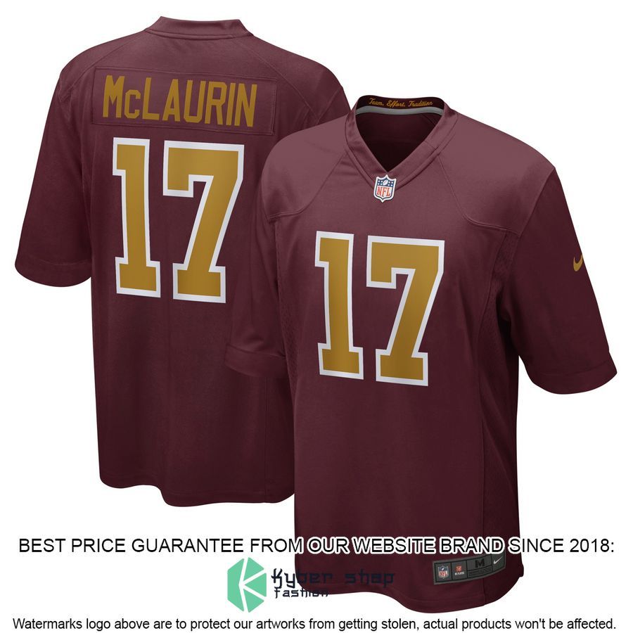 Terry McLaurin Washington Football Team Alternate Burgundy Football Jersey 4 Terry McLaurin Washington Football Team Alternate Burgundy Football Jersey word3