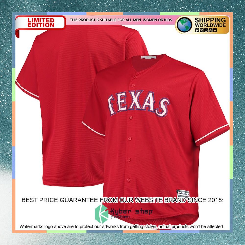 Texas Rangers Majestic Alternate Official Cool Base Red Baseball Jersey 24 Texas Rangers Majestic Alternate Official Cool Base Red Baseball Jersey word3