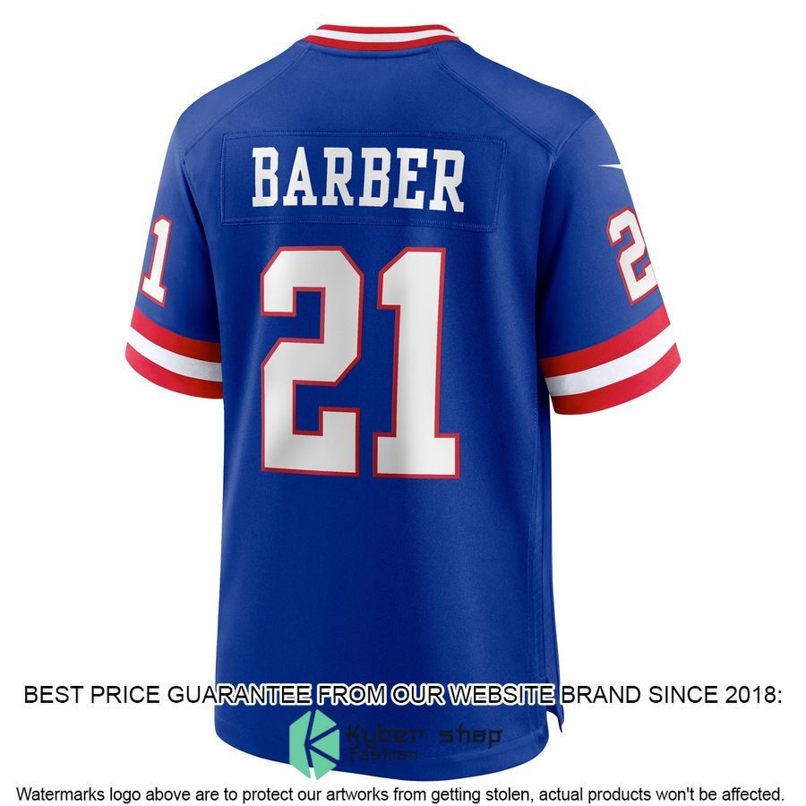 Tiki Barber New York Giants Classic Retired Royal Football Jersey 3 Tiki Barber New York Giants Classic Retired Royal Football Jersey word2