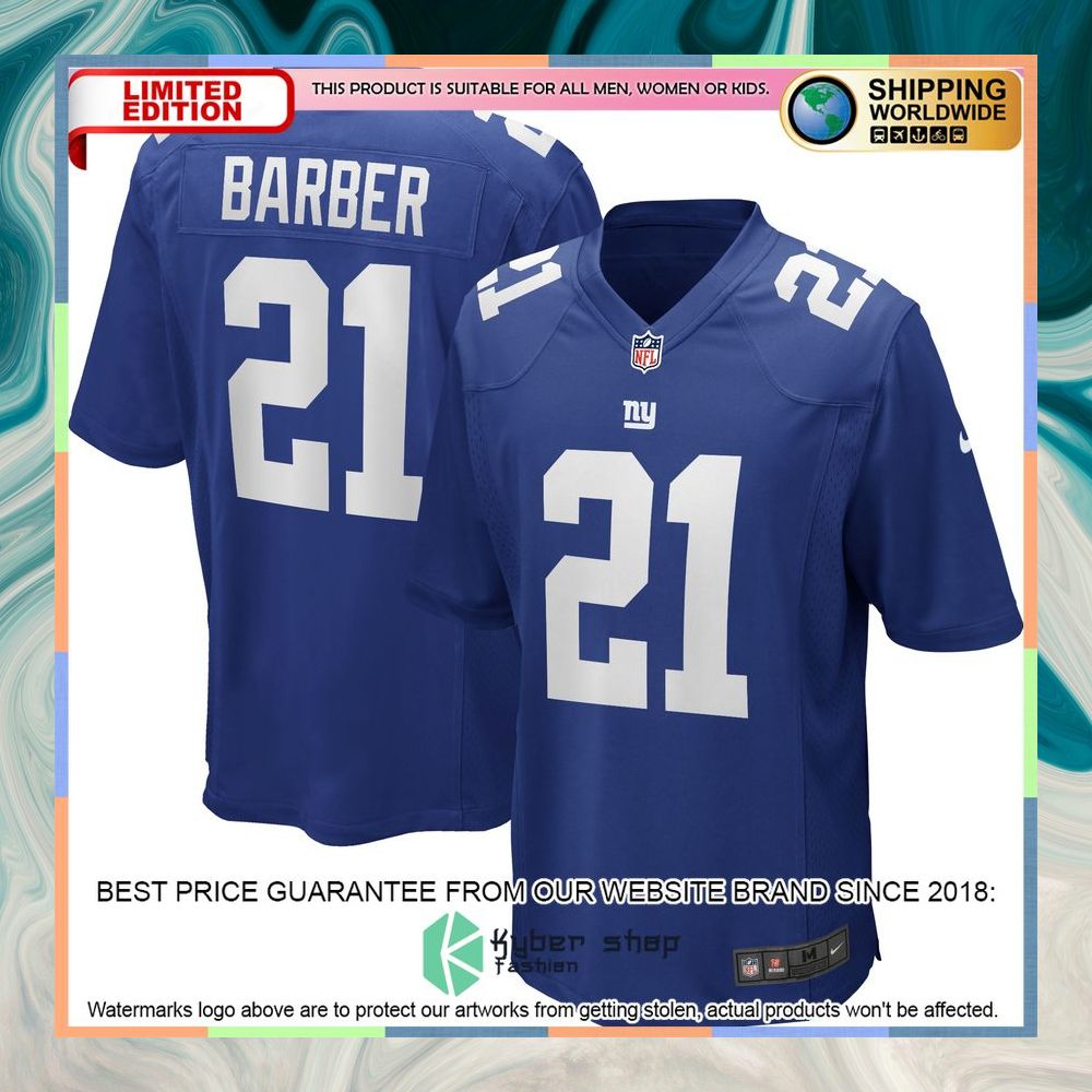Tiki Barber New York Giants Football Royal Football Jersey 5 Tiki Barber New York Giants Football Royal Football Jersey word1
