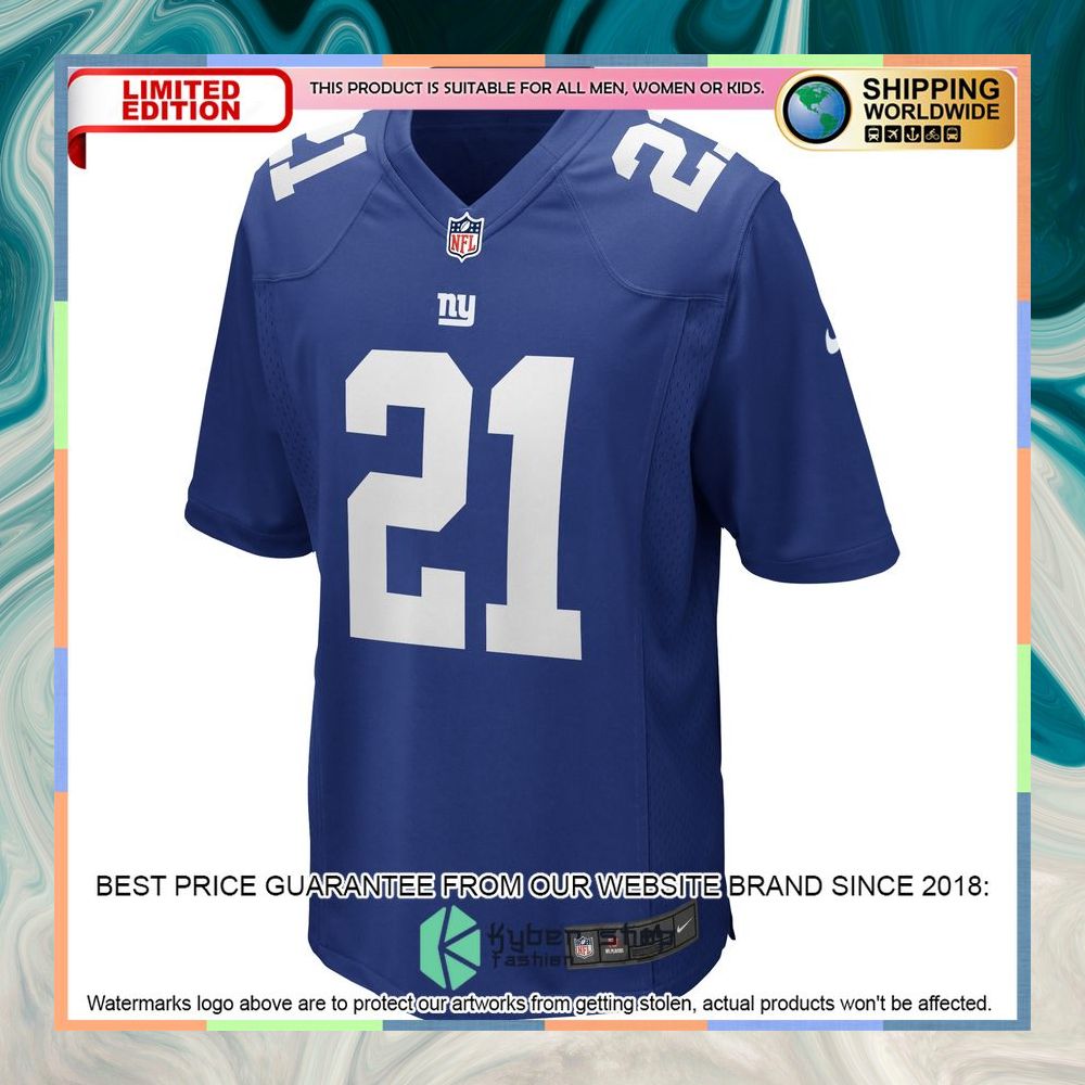 Tiki Barber New York Giants Football Royal Football Jersey 6 Tiki Barber New York Giants Football Royal Football Jersey word1
