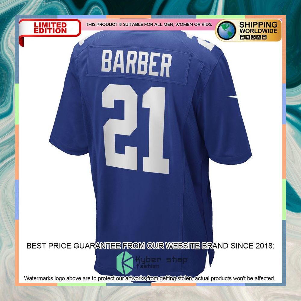 Tiki Barber New York Giants Football Royal Football Jersey 7 Tiki Barber New York Giants Football Royal Football Jersey word1