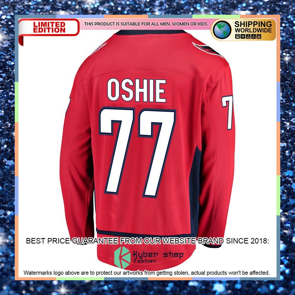 TJ Oshie Washington Capitals Breakaway Red Hockey Jersey 8 TJ Oshie Washington Capitals Breakaway Red Hockey Jersey word1