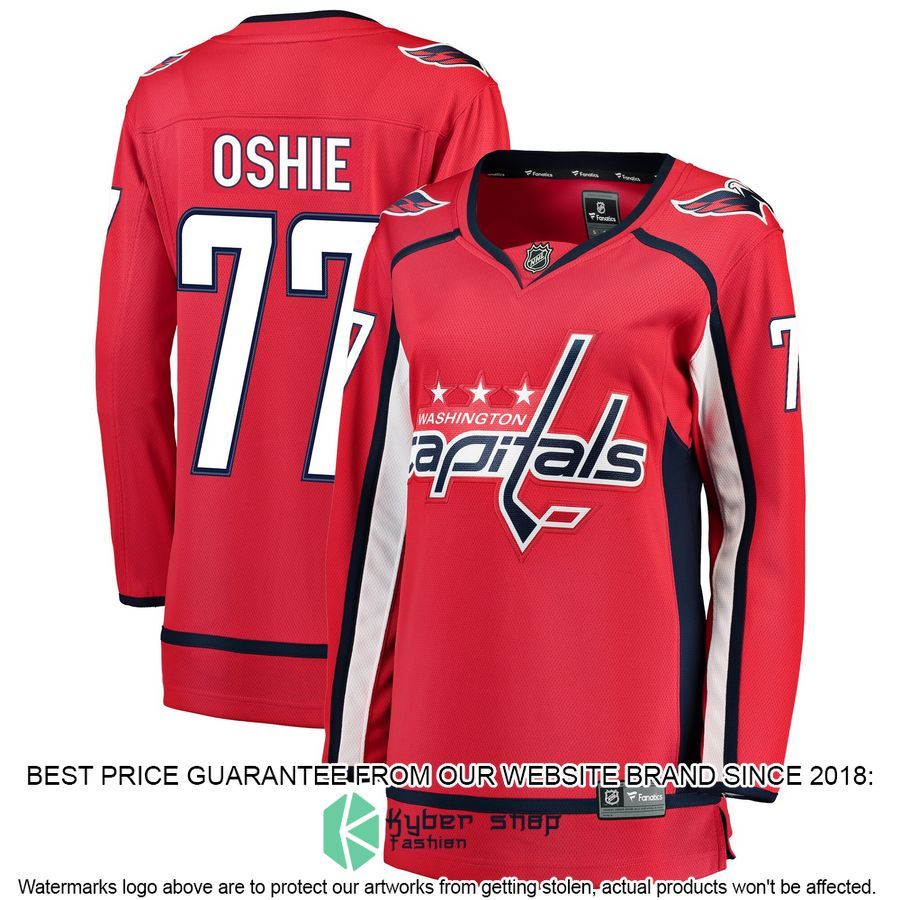 TJ Oshie Washington Capitals Women's Home Red Hockey Jersey
