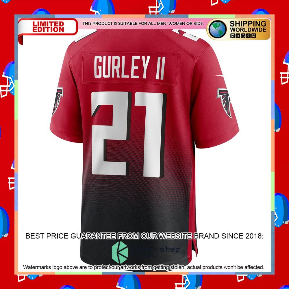 Todd Gurley II Atlanta Falcons 2nd Alternate Red Football Jersey 7 Todd Gurley II Atlanta Falcons 2nd Alternate Red Football Jersey word2
