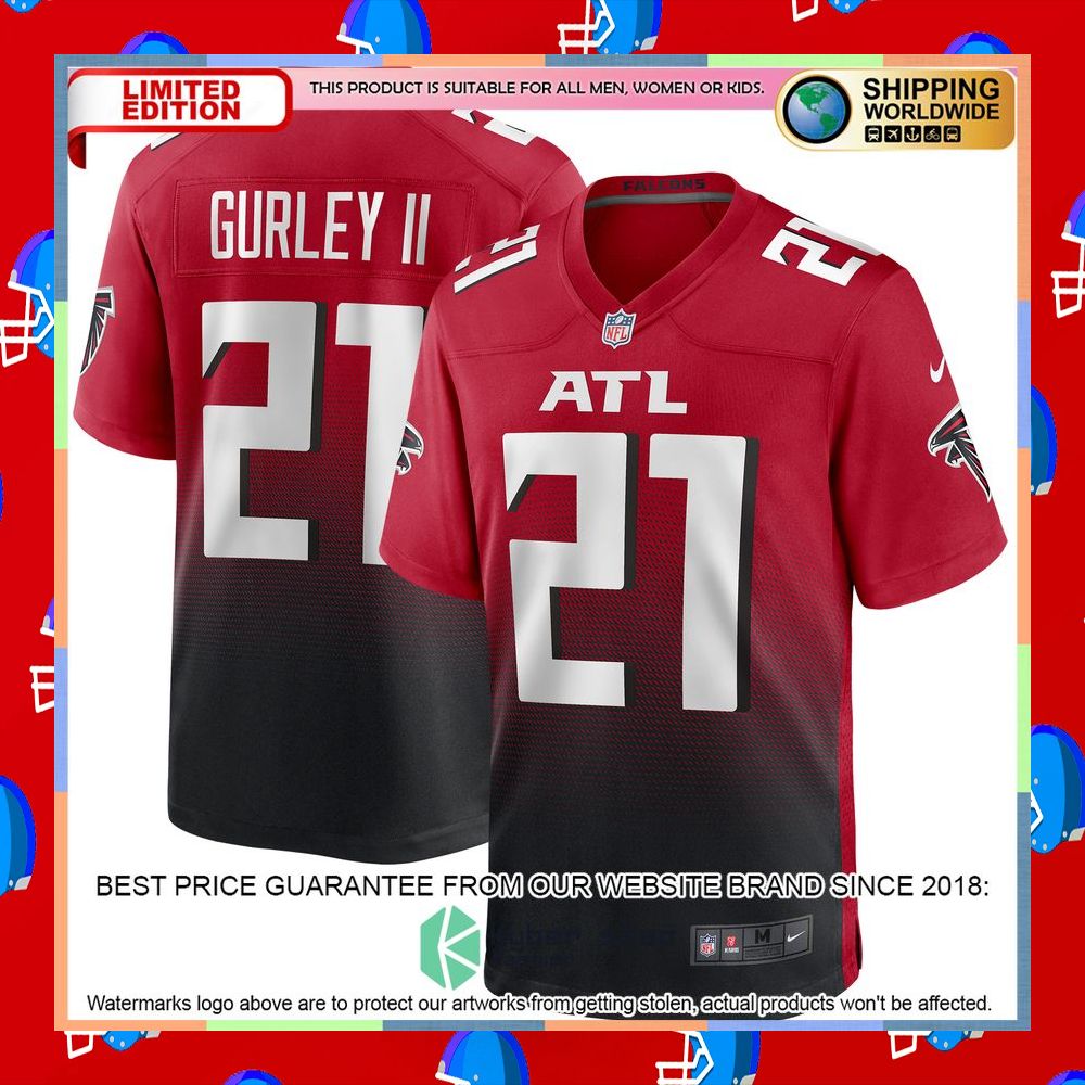 Todd Gurley II Atlanta Falcons 2nd Alternate Red Football Jersey 8 Todd Gurley II Atlanta Falcons 2nd Alternate Red Football Jersey word2