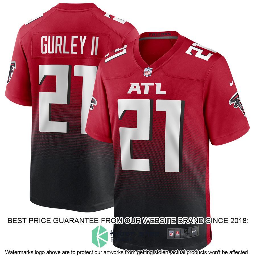 Todd Gurley II Atlanta Falcons 2nd Alternate Red Football Jersey 4 Todd Gurley II Atlanta Falcons 2nd Alternate Red Football Jersey word2