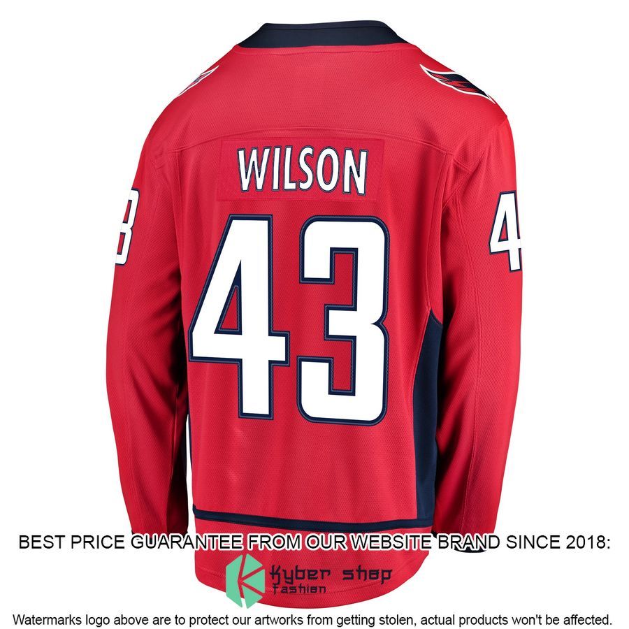 Tom Wilson Washington Capitals Home Premier Red Hockey Jersey 3 Tom Wilson Washington Capitals Home Premier Red Hockey Jersey word3