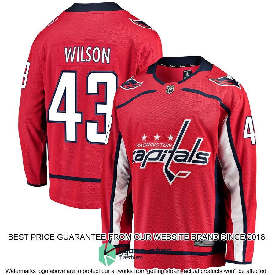Tom Wilson Washington Capitals Home Premier Red Hockey Jersey 4 Tom Wilson Washington Capitals Home Premier Red Hockey Jersey word3