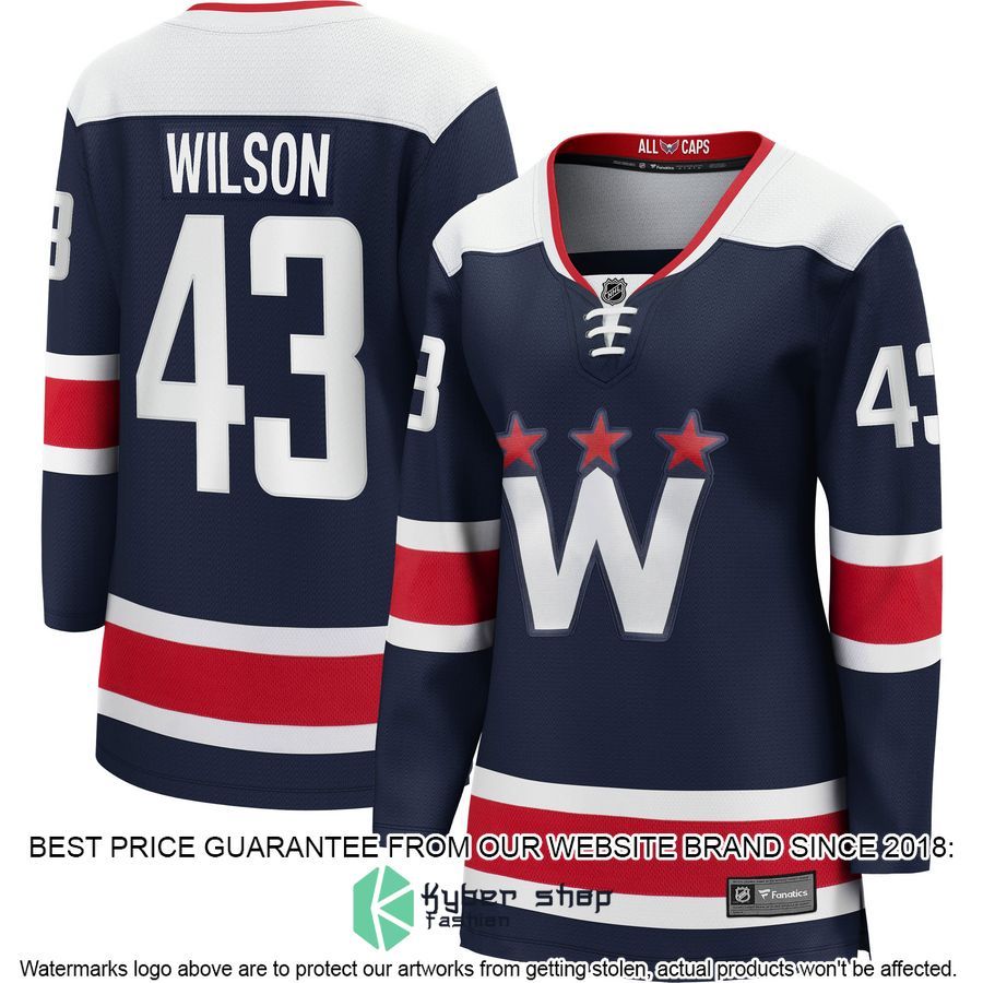 Tom Wilson Washington Capitals Women's Alternate 2020-21 Premier Navy Hockey Jersey