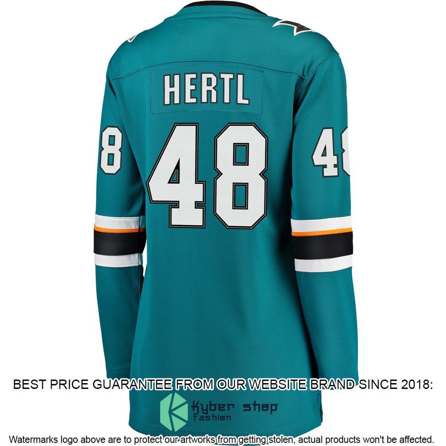 Tomas Hertl San Jose Sharks Women's Teal Hockey Jersey 3 Tomas Hertl San Jose Sharks Women's Teal Hockey Jersey word3