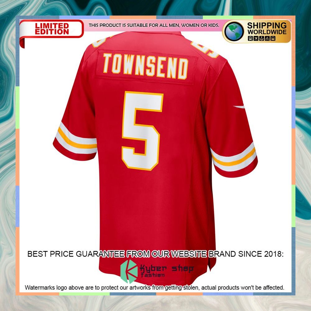 Tommy Townsend Kansas City Chiefs Red Football Jersey 7 Tommy Townsend Kansas City Chiefs Red Football Jersey word1