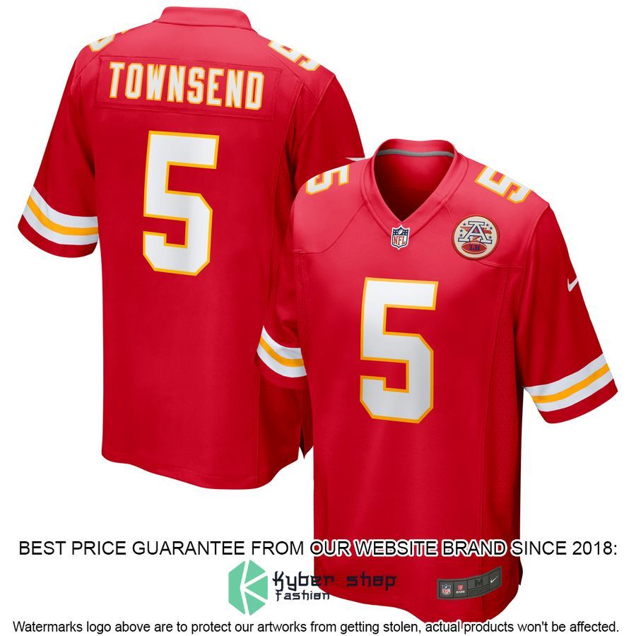 Tommy Townsend Kansas City Chiefs Red Football Jersey 4 Tommy Townsend Kansas City Chiefs Red Football Jersey word1