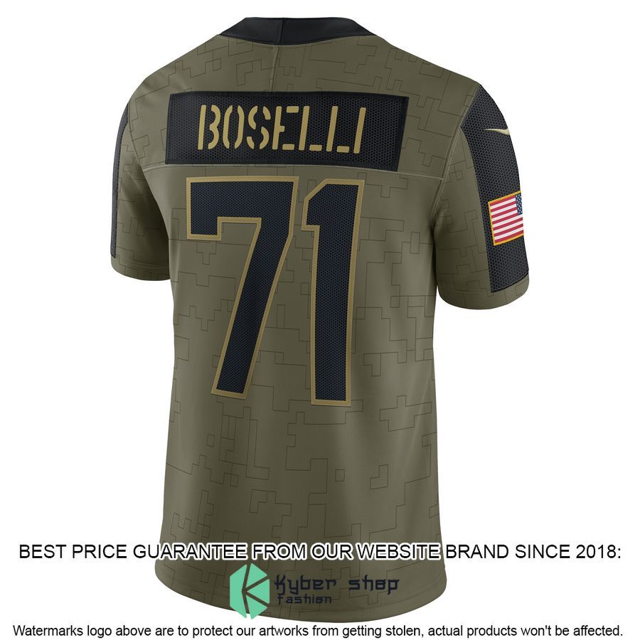 Tony Boselli Jacksonville Jaguars 2021 Salute To Service Retired Olive Football Jersey 3 Tony Boselli Jacksonville Jaguars 2021 Salute To Service Retired Olive Football Jersey word2