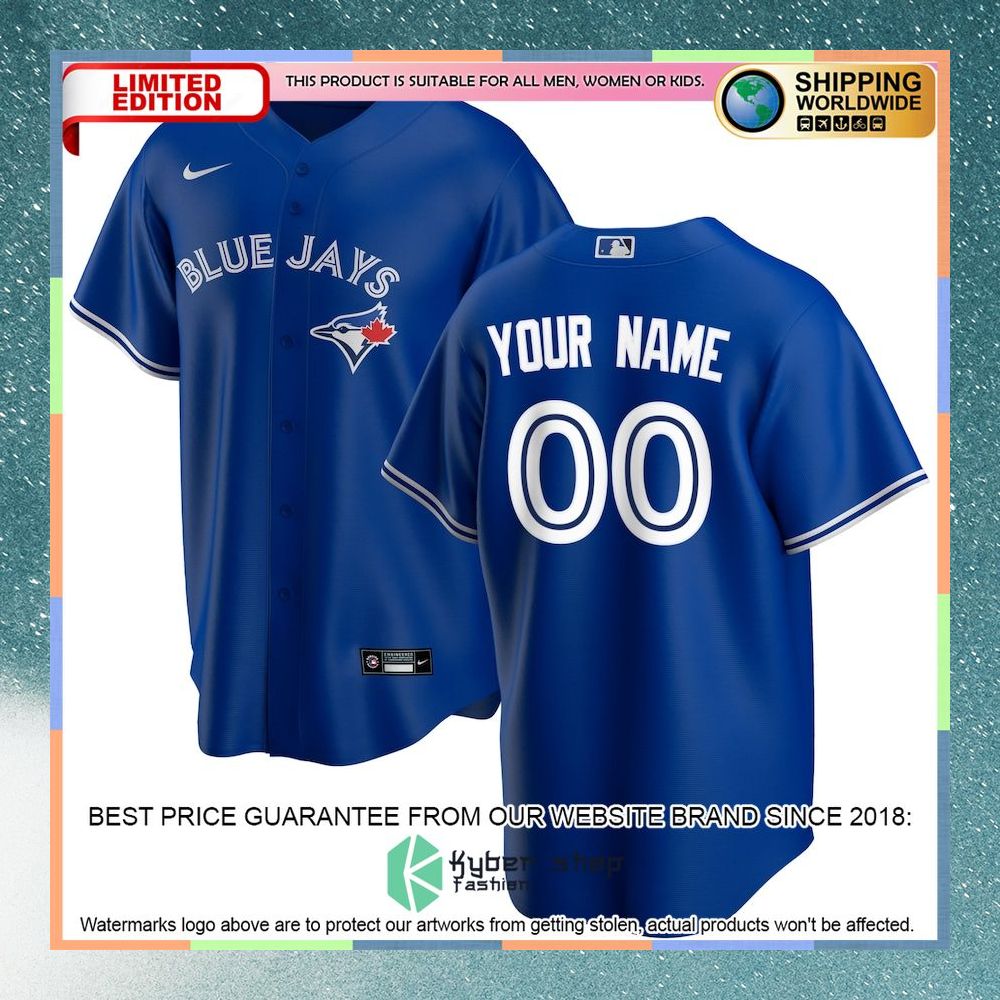 Toronto Blue Jays Alternate CUSTOM Royal Baseball Jersey 4 Toronto Blue Jays Alternate CUSTOM Royal Baseball Jersey word1