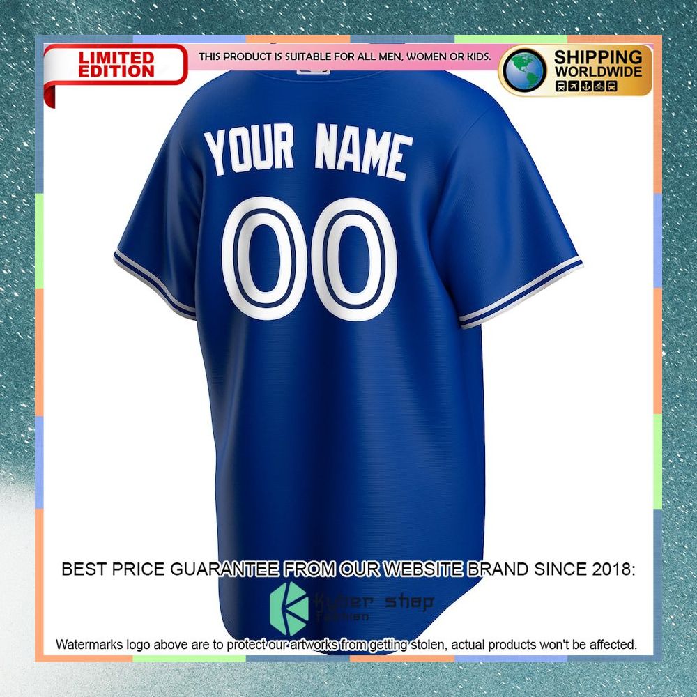 Toronto Blue Jays Alternate CUSTOM Royal Baseball Jersey 6 Toronto Blue Jays Alternate CUSTOM Royal Baseball Jersey word1