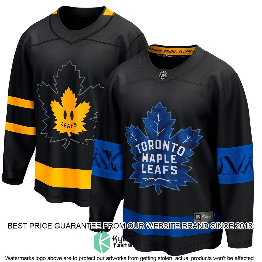 Toronto Maple Leafs Alternate Premier Reversible Blank Black Hockey Jersey