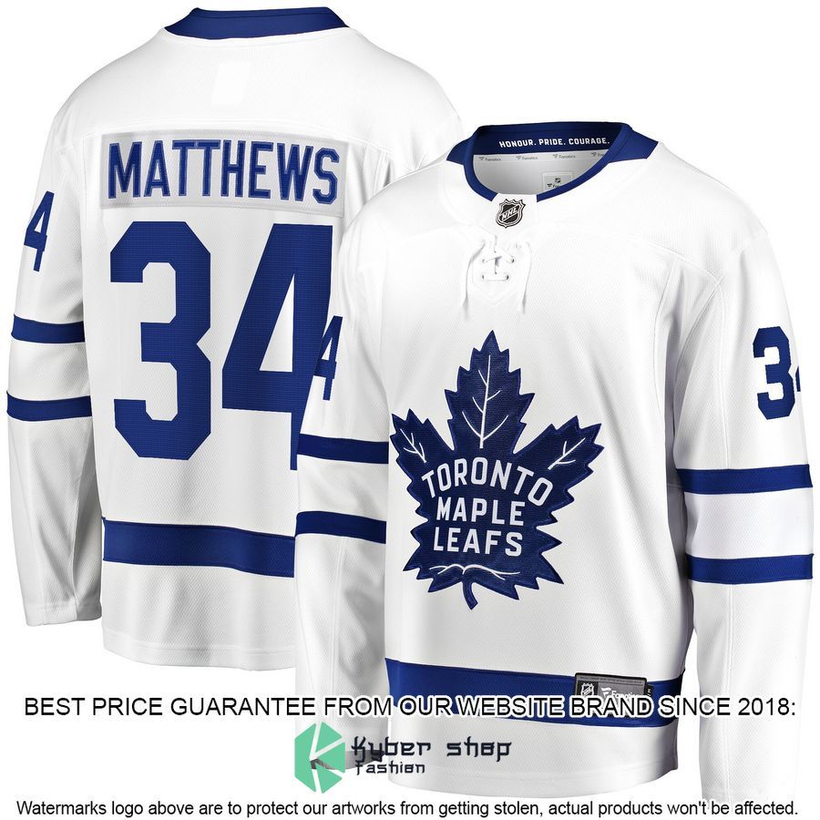 Toronto Maple Leafs Auston Matthews Away Premier White Hockey Jersey