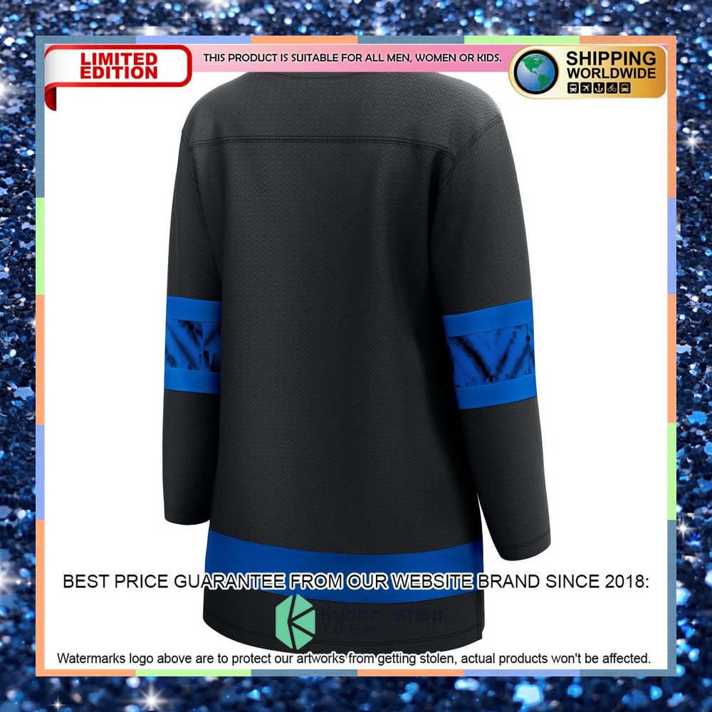 Toronto Maple Leafs Women's Alternate Premier Reversible Blank Black Hockey Jersey 13 Toronto Maple Leafs Women's Alternate Premier Reversible Blank Black Hockey Jersey word2