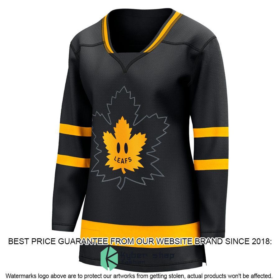 Toronto Maple Leafs Women's Alternate Premier Reversible Blank Black Hockey Jersey 6 Toronto Maple Leafs Women's Alternate Premier Reversible Blank Black Hockey Jersey word2