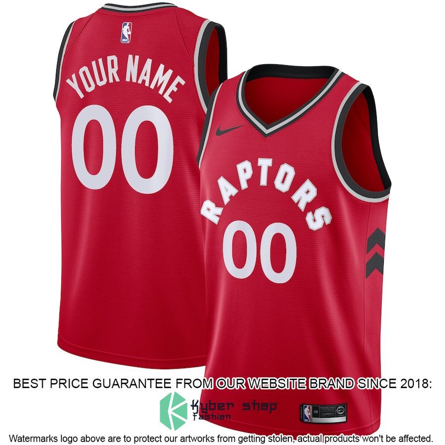 Toronto Raptors Custom Red Basketball Jersey