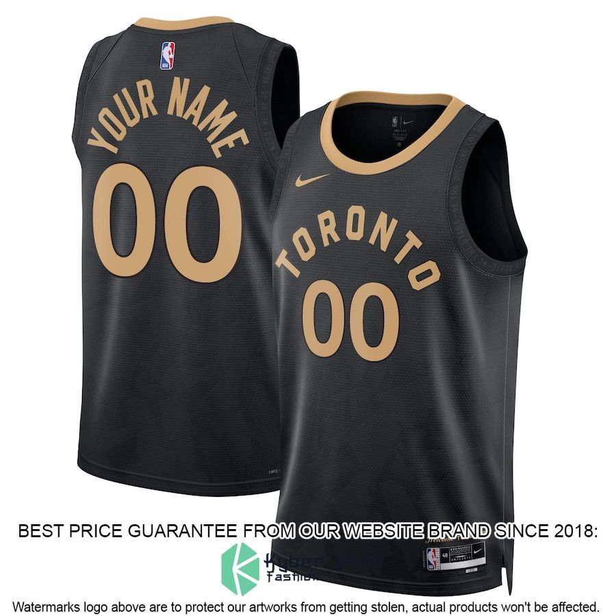 Toronto Raptors Nike Unisex 2022-23 Custom City Edition Black Basketball Jersey