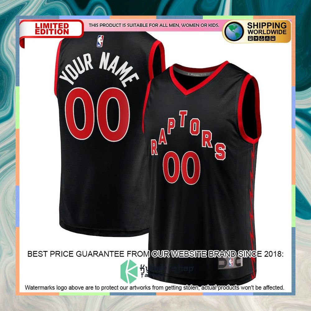 Toronto Raptors Youth Custom Black Basketball Jersey 4 Toronto Raptors Youth Custom Black Basketball Jersey word2