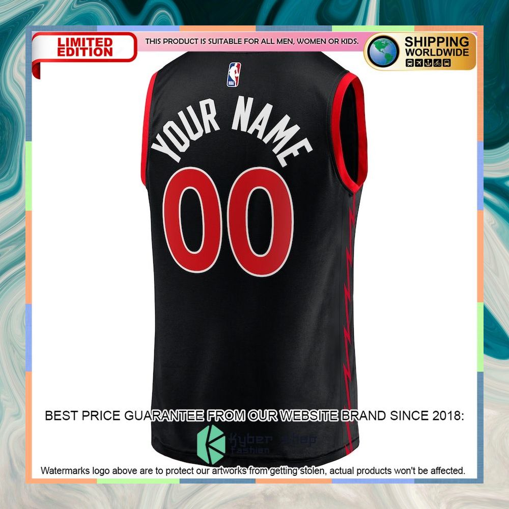 Toronto Raptors Youth Custom Black Basketball Jersey 6 Toronto Raptors Youth Custom Black Basketball Jersey word2