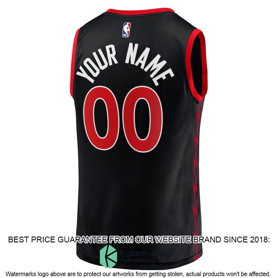 Toronto Raptors Youth Custom Black Basketball Jersey 3 Toronto Raptors Youth Custom Black Basketball Jersey word2
