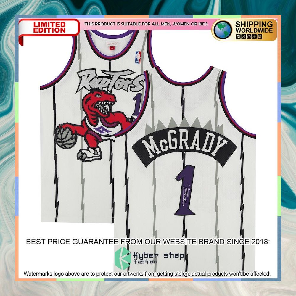 Tracy McGrady Toronto Raptors Mitchell & Ness 1998 White Basketball Jersey 4 Tracy McGrady Toronto Raptors Mitchell & Ness 1998 White Basketball Jersey word3