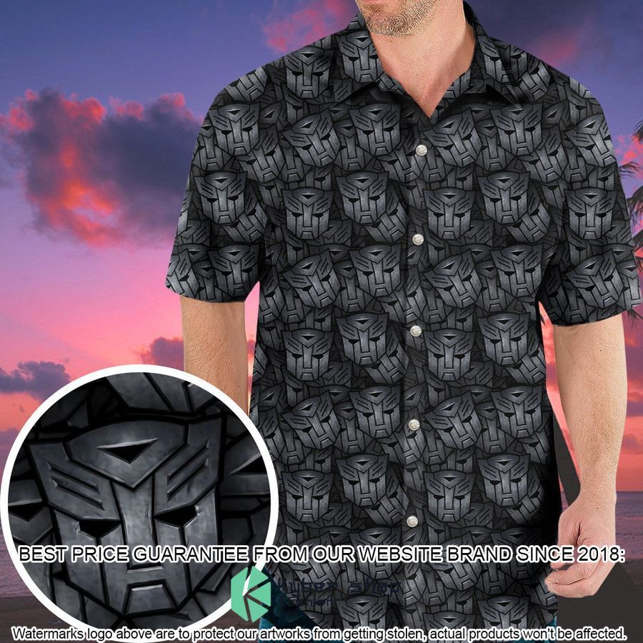 Transformers Pattern Hawaiian Shirt