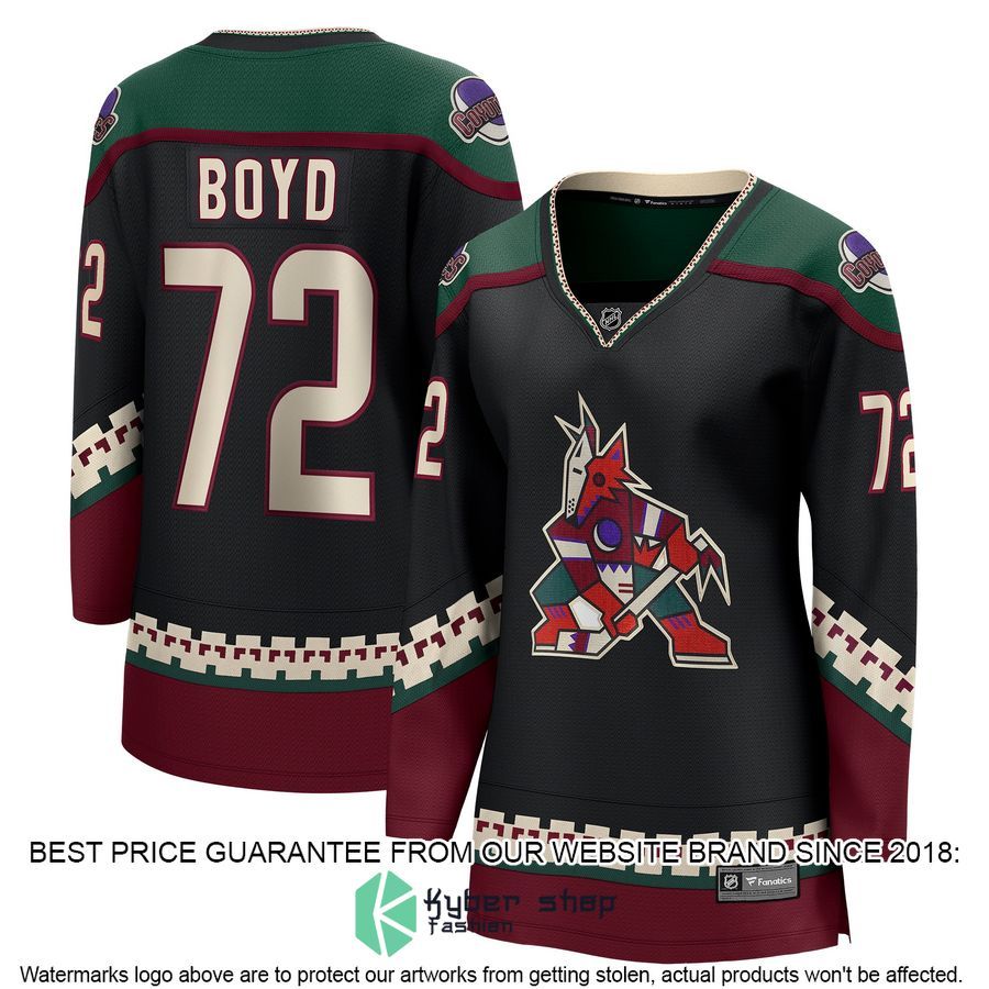 Travis Boyd Arizona Coyotes Women's Black Hockey Jersey