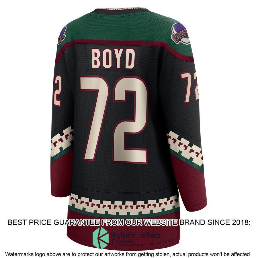 Travis Boyd Arizona Coyotes Women's Black Hockey Jersey 3 Travis Boyd Arizona Coyotes Women's Black Hockey Jersey word2
