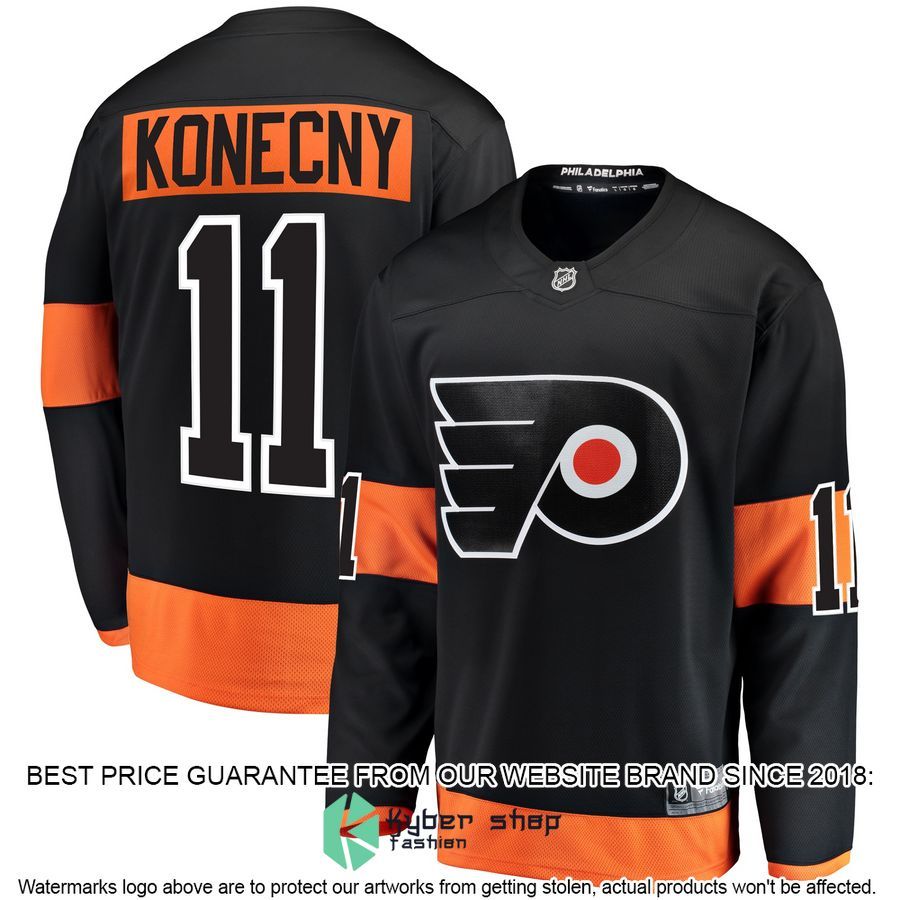 Travis Konecny Philadelphia Flyers Alternate Black Hockey Jersey