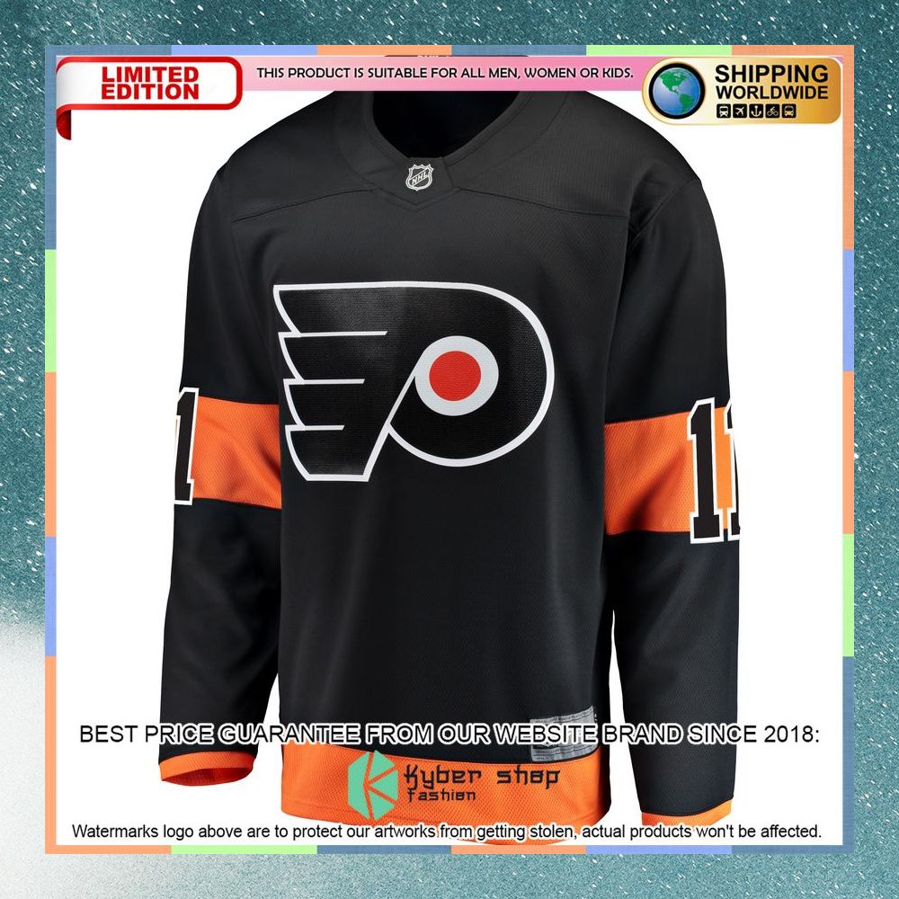 Travis Konecny Philadelphia Flyers Alternate Black Hockey Jersey 6 Travis Konecny Philadelphia Flyers Alternate Black Hockey Jersey word1