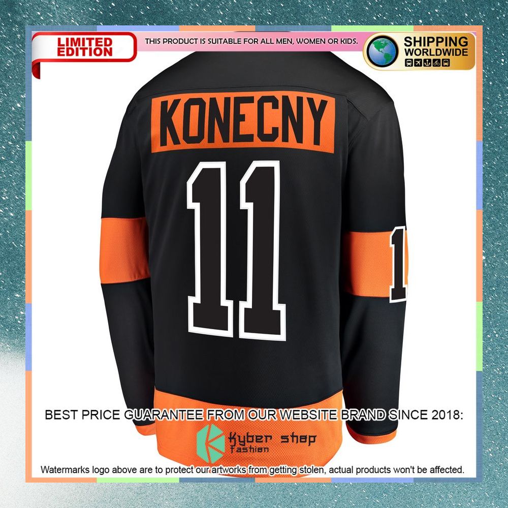 Travis Konecny Philadelphia Flyers Alternate Black Hockey Jersey 7 Travis Konecny Philadelphia Flyers Alternate Black Hockey Jersey word1