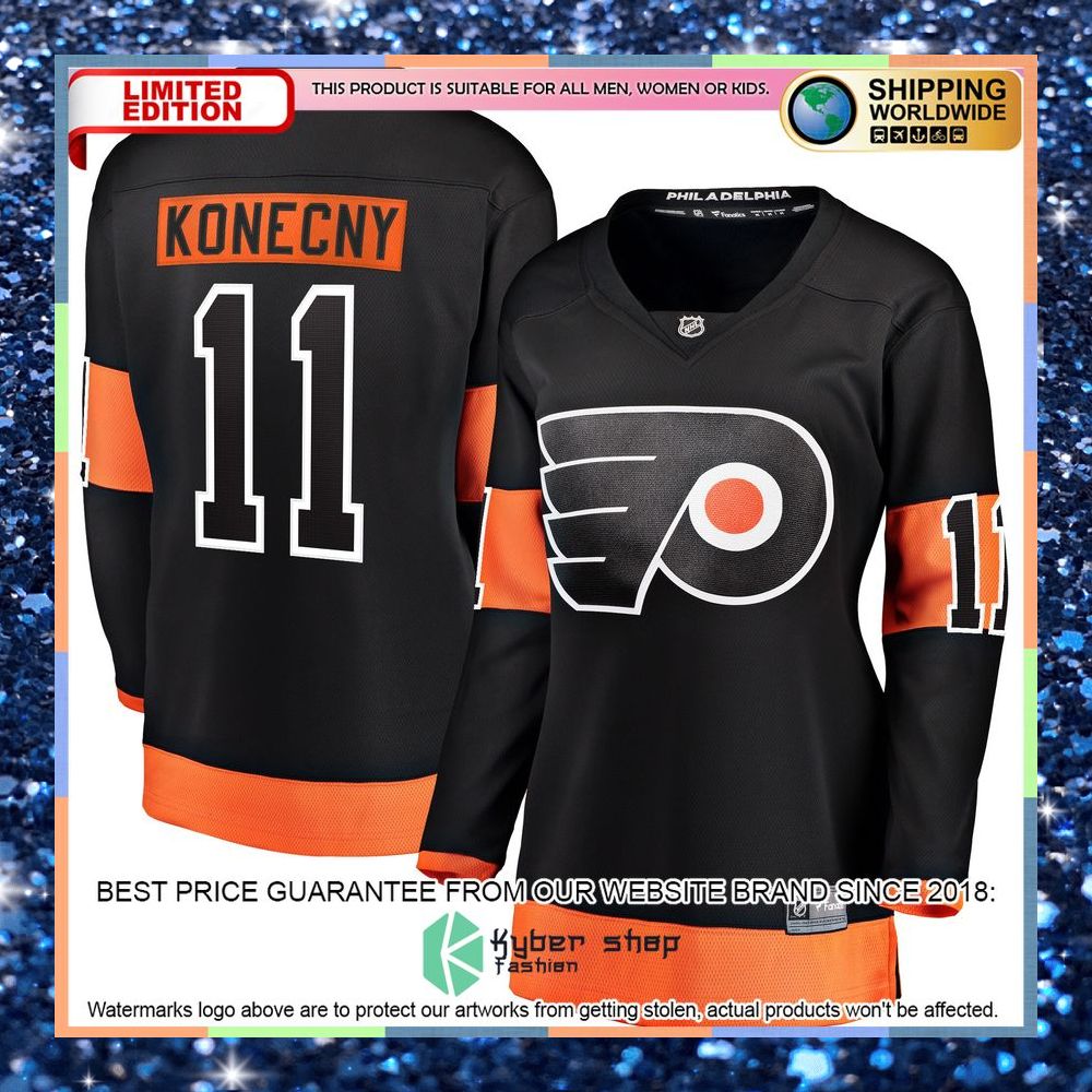 Travis Konecny Philadelphia Flyers Women's Alternate Premier Black Hockey Jersey 6 Travis Konecny Philadelphia Flyers Women's Alternate Premier Black Hockey Jersey word3