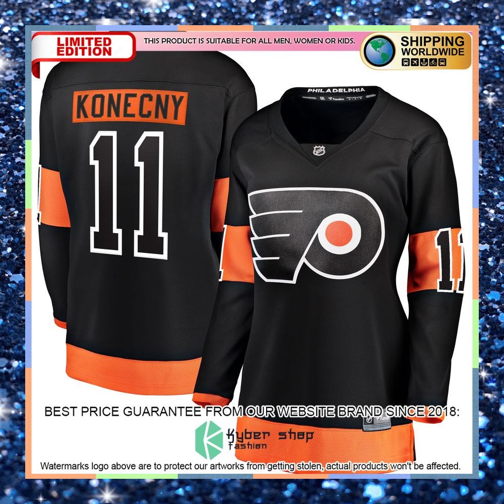 Travis Konecny Philadelphia Flyers Women's Alternate Premier Black Hockey Jersey 9 Travis Konecny Philadelphia Flyers Women's Alternate Premier Black Hockey Jersey word3