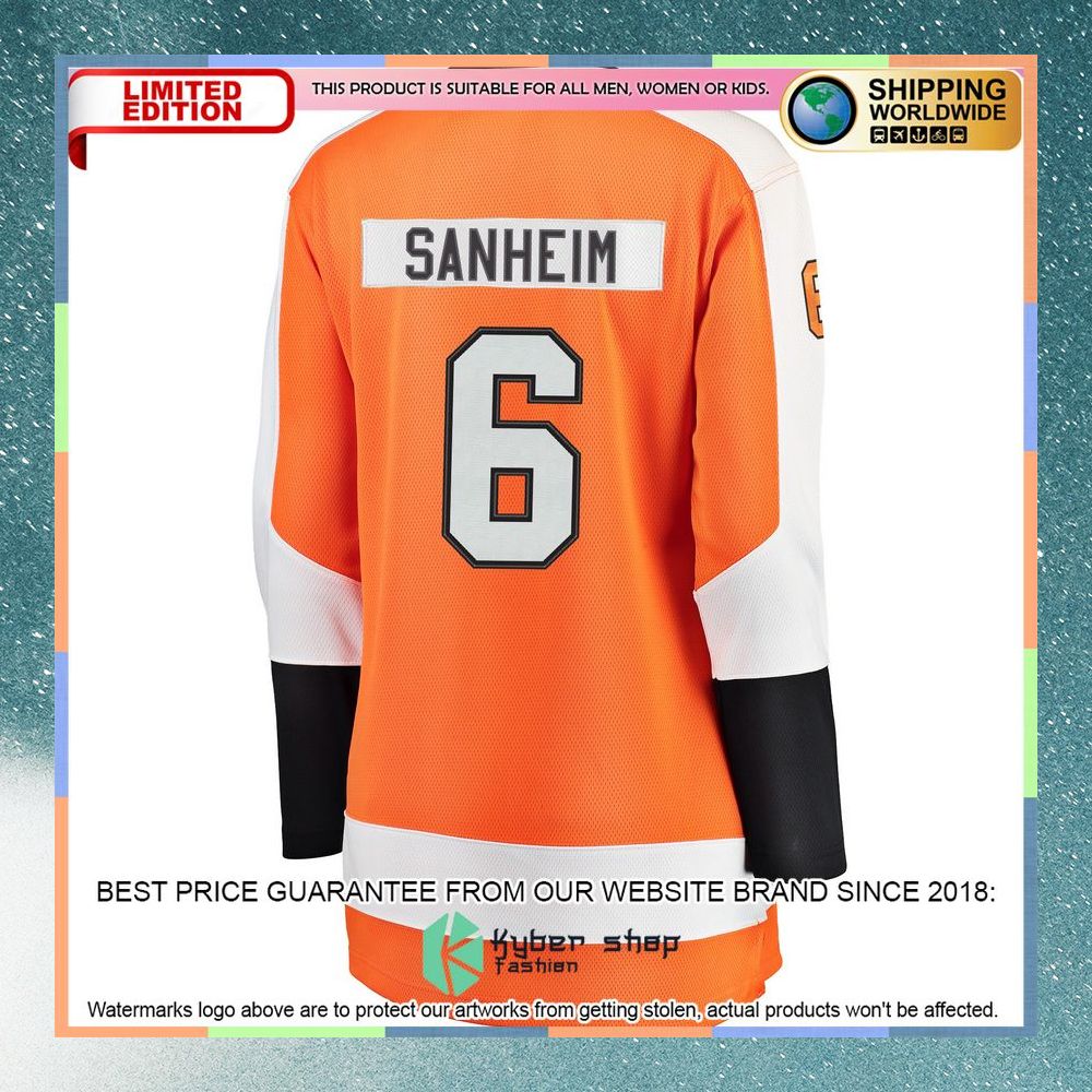 Travis Sanheim Philadelphia Flyers Women's Orange Hockey Jersey 7 Travis Sanheim Philadelphia Flyers Women's Orange Hockey Jersey word2
