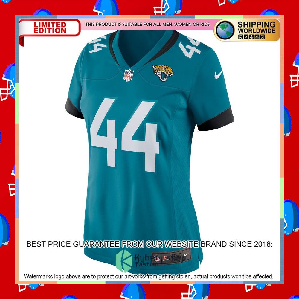 Travon Walker Jacksonville Jaguars Women's 2022 NFL Draft First Round Pick Teal Football Jersey 6 Travon Walker Jacksonville Jaguars Women's 2022 NFL Draft First Round Pick Teal Football Jersey word2