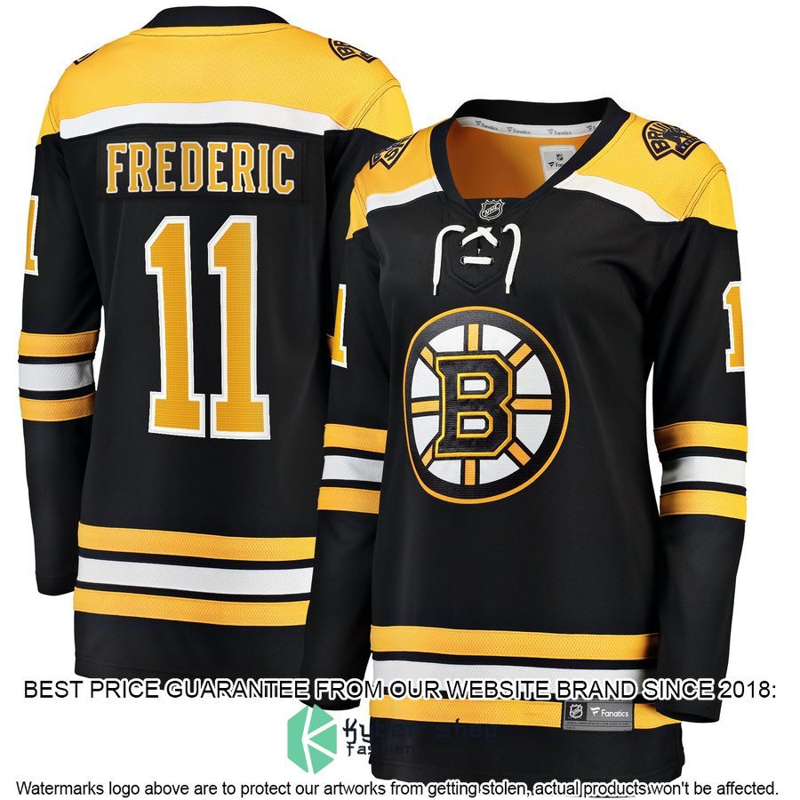 Trent Frederic Boston Bruins Women's Black Hockey Jersey