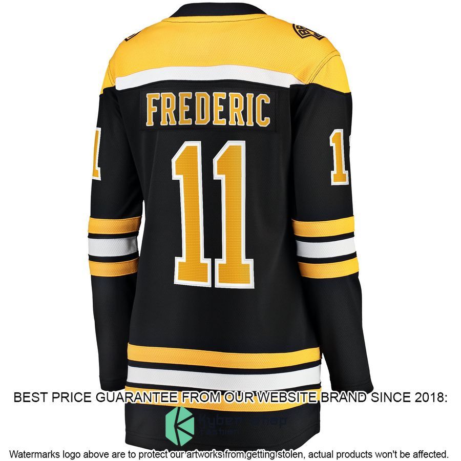 Trent Frederic Boston Bruins Women's Black Hockey Jersey 3 Trent Frederic Boston Bruins Women's Black Hockey Jersey word1