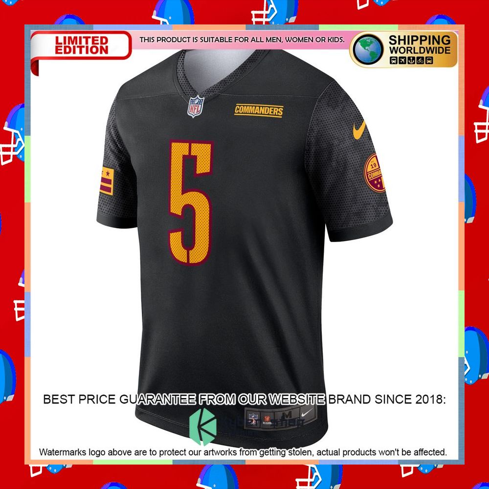 Tress Way Washington Commanders Alternate Legend Black Football Jersey 6 Tress Way Washington Commanders Alternate Legend Black Football Jersey word3