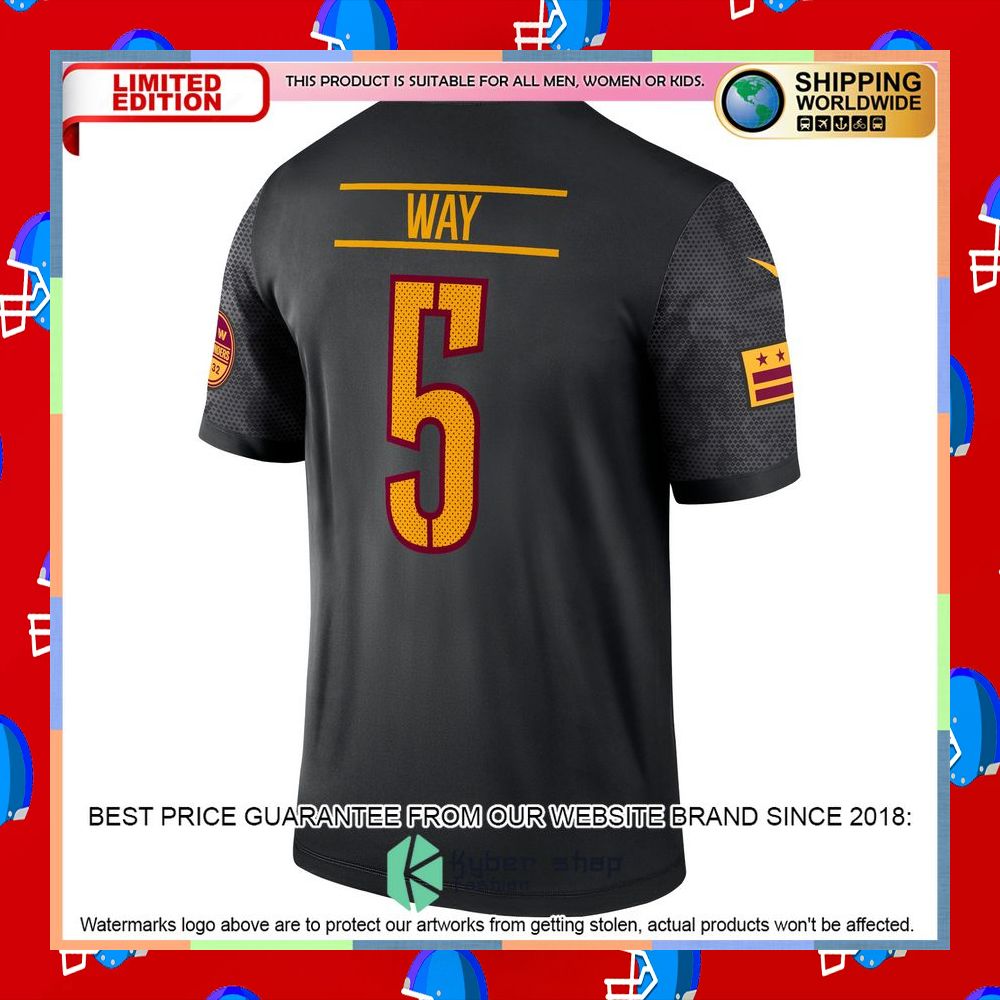 Tress Way Washington Commanders Alternate Legend Black Football Jersey 7 Tress Way Washington Commanders Alternate Legend Black Football Jersey word3