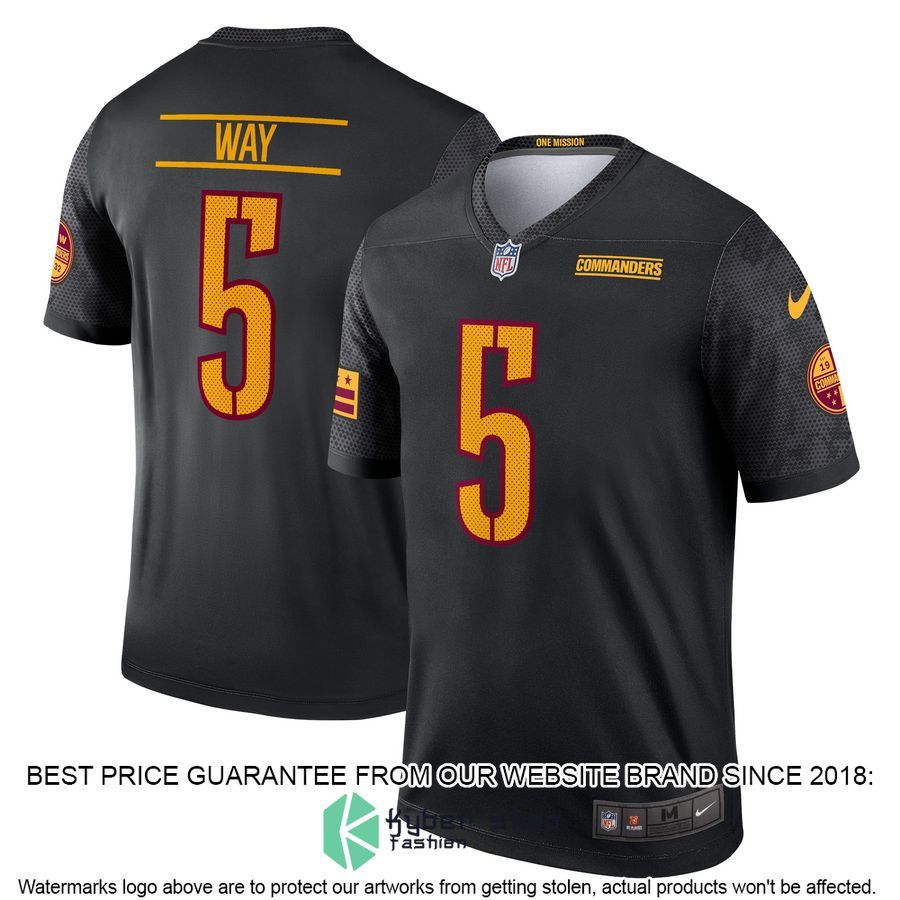 Tress Way Washington Commanders Alternate Legend Black Football Jersey 4 Tress Way Washington Commanders Alternate Legend Black Football Jersey word3