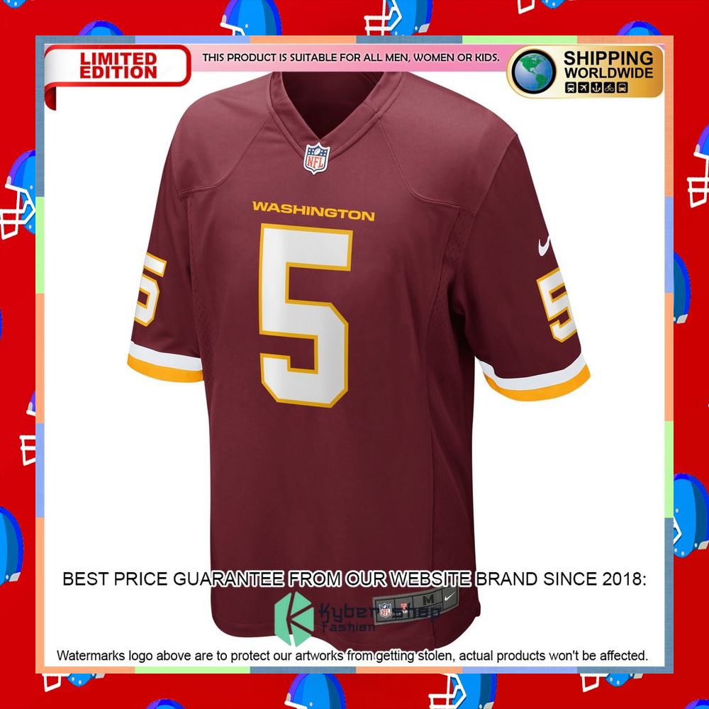 Tress Way Washington Football Team Burgundy Football Jersey 6 Tress Way Washington Football Team Burgundy Football Jersey word1
