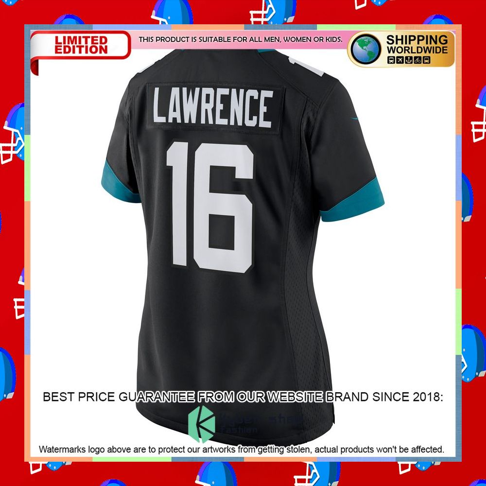 Trevor Lawrence Jacksonville Jaguars Women's Alternate Black Football Jersey 9 Trevor Lawrence Jacksonville Jaguars Women's Alternate Black Football Jersey word2
