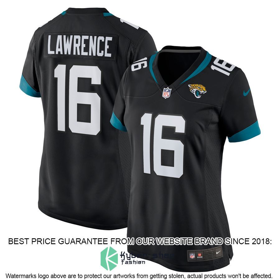 Trevor Lawrence Jacksonville Jaguars Women's Alternate Black Football Jersey 4 Trevor Lawrence Jacksonville Jaguars Women's Alternate Black Football Jersey word2