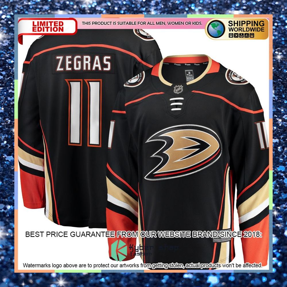 Trevor Zegras Anaheim Ducks Home Black Hockey Jersey 29 Trevor Zegras Anaheim Ducks Home Black Hockey Jersey word1